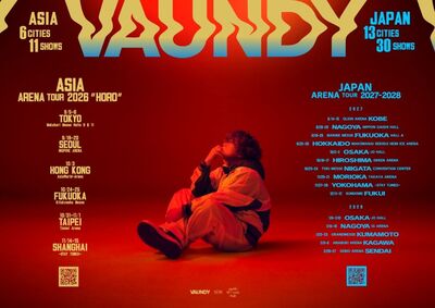 Vaundy、自身初のアジア・アリーナ・ツアー＆自身最大規模の国内
